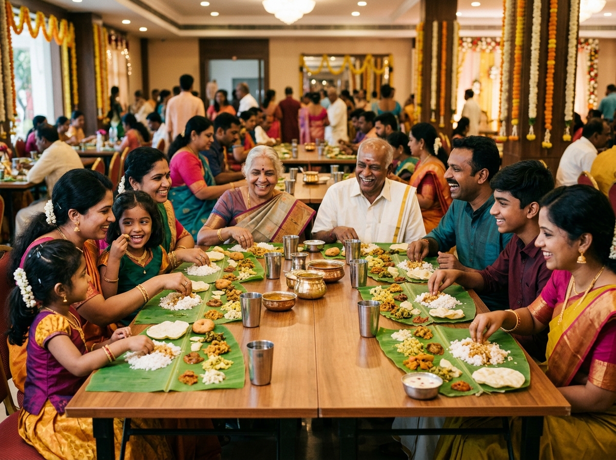 Authentic South Indian Banana Leaf Wedding Feast